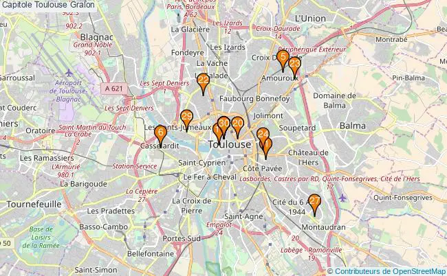plan Capitole Toulouse Associations Capitole Toulouse : 51 associations