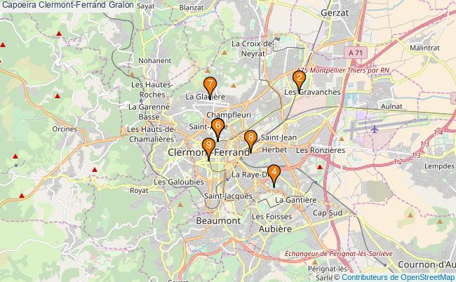 plan Capoeira Clermont-Ferrand Associations capoeira Clermont-Ferrand : 9 associations