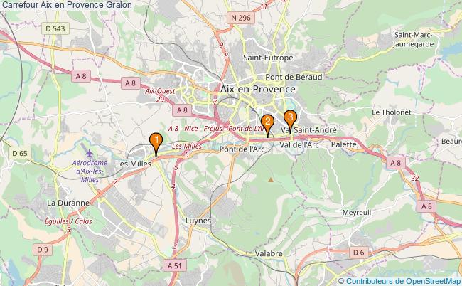 plan Carrefour Aix en Provence Associations Carrefour Aix en Provence : 4 associations