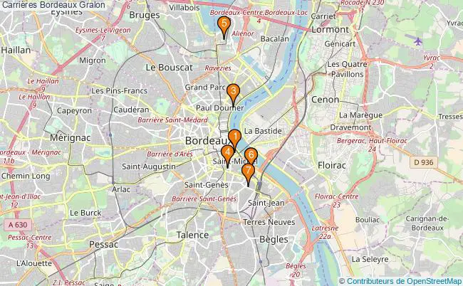 plan Carrières Bordeaux Associations carrières Bordeaux : 7 associations
