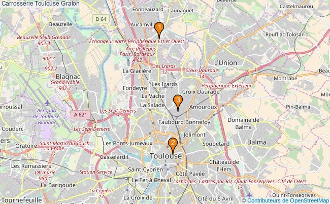 plan Carrosserie Toulouse Associations carrosserie Toulouse : 3 associations