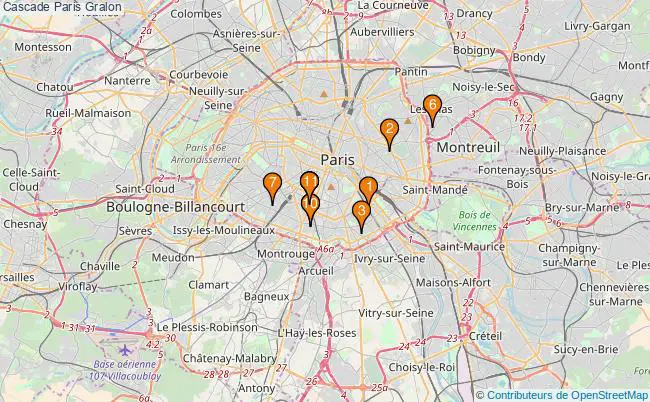 plan Cascade Paris Associations cascade Paris : 16 associations