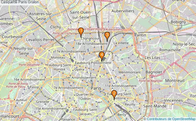 plan Casquette Paris Associations Casquette Paris : 5 associations