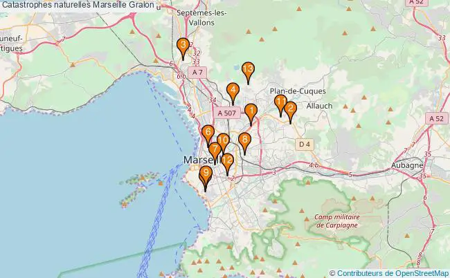 plan Catastrophes naturelles Marseille Associations catastrophes naturelles Marseille : 17 associations