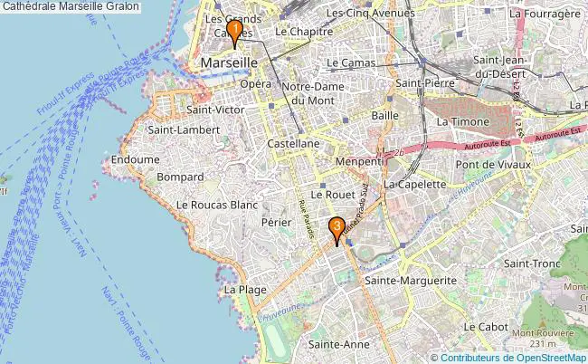 plan Cathédrale Marseille Associations cathédrale Marseille : 3 associations