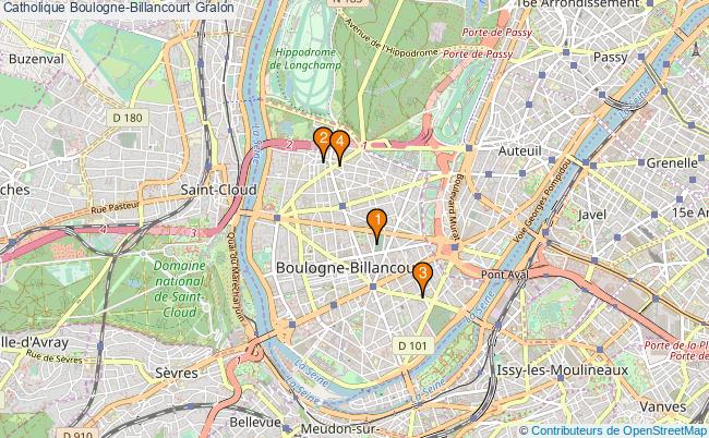 plan Catholique Boulogne-Billancourt Associations catholique Boulogne-Billancourt : 4 associations