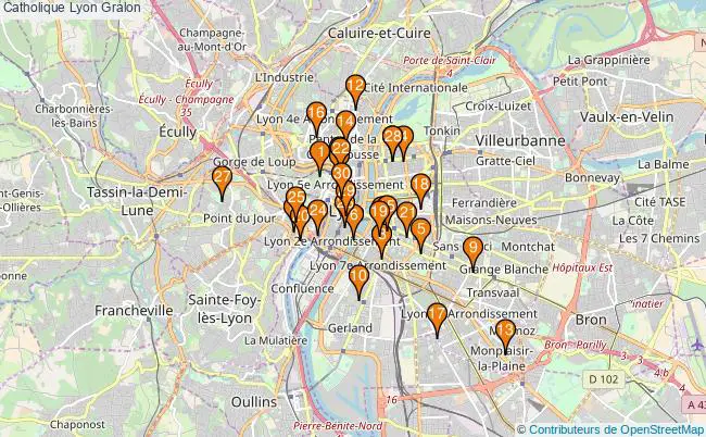 plan Catholique Lyon Associations catholique Lyon : 63 associations