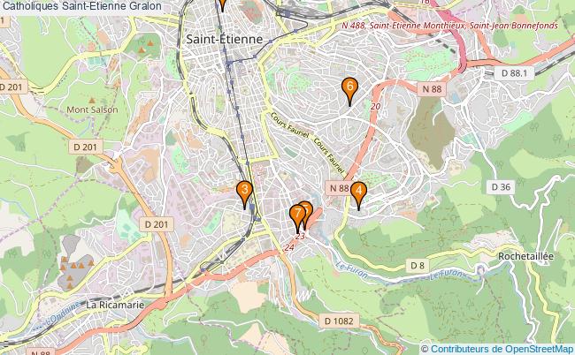 plan Catholiques Saint-Etienne Associations catholiques Saint-Etienne : 7 associations