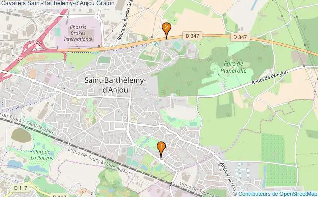 plan Cavaliers Saint-Barthélemy-d'Anjou Associations Cavaliers Saint-Barthélemy-d'Anjou : 2 associations