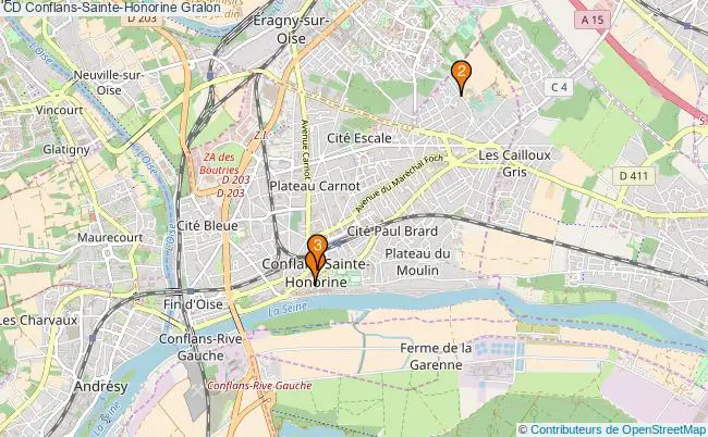 plan CD Conflans-Sainte-Honorine Associations CD Conflans-Sainte-Honorine : 5 associations
