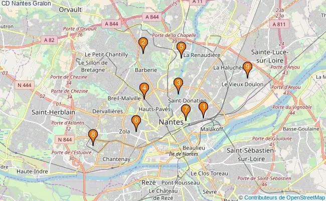 plan CD Nantes Associations CD Nantes : 16 associations
