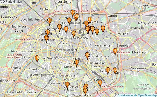 plan CD Paris Associations CD Paris : 123 associations