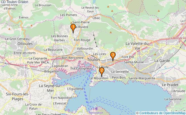 plan CD Toulon Associations CD Toulon : 4 associations
