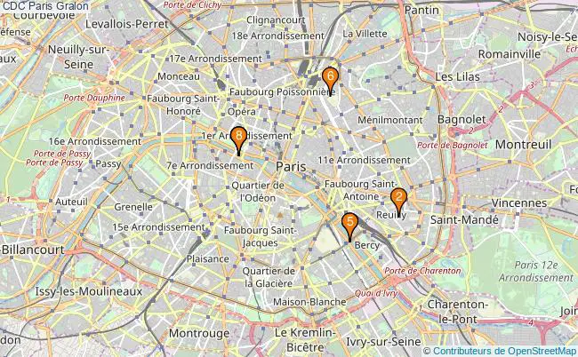 plan CDC Paris Associations CDC Paris : 8 associations