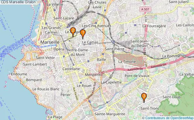plan CDS Marseille Associations CDS Marseille : 3 associations