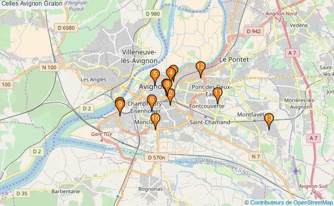 plan Celles Avignon Associations Celles Avignon : 14 associations