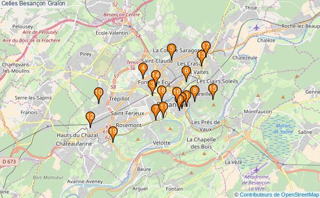 plan Celles Besançon Associations Celles Besançon : 21 associations