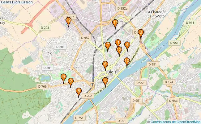 plan Celles Blois Associations Celles Blois : 16 associations