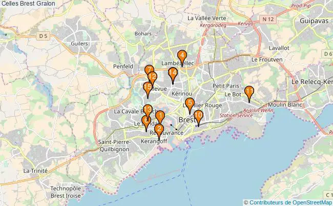 plan Celles Brest Associations Celles Brest : 19 associations