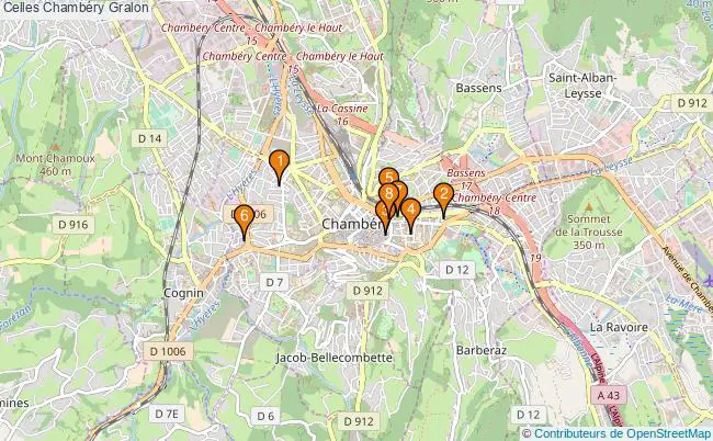plan Celles Chambéry Associations Celles Chambéry : 13 associations