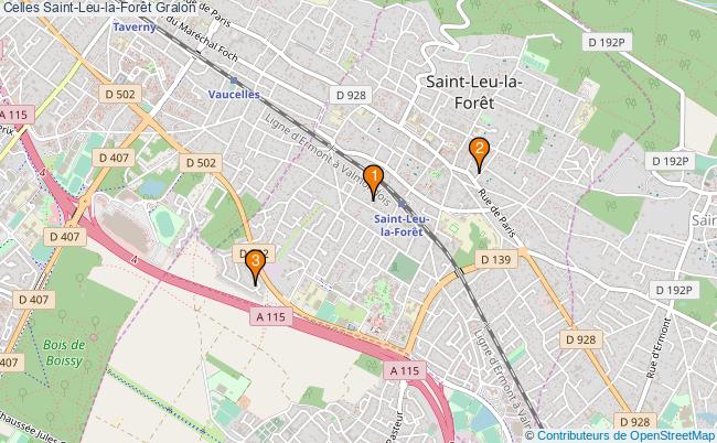 plan Celles Saint-Leu-la-Forêt Associations Celles Saint-Leu-la-Forêt : 3 associations