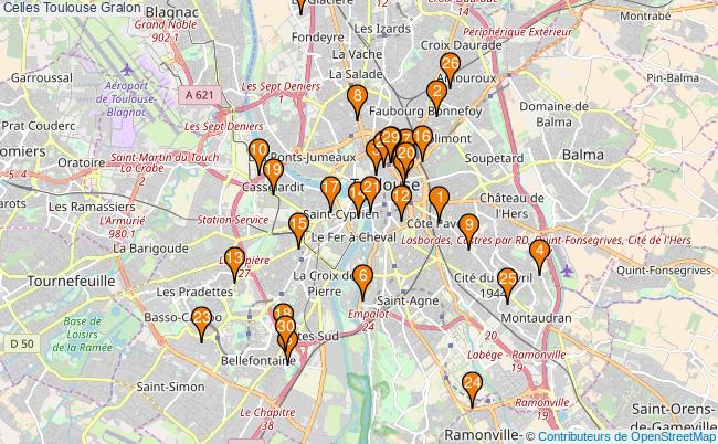 plan Celles Toulouse Associations Celles Toulouse : 85 associations