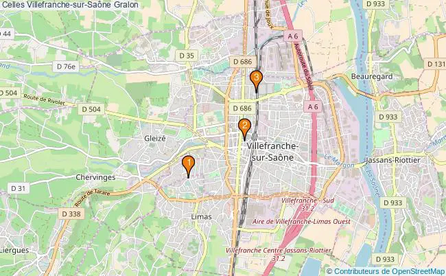 plan Celles Villefranche-sur-Saône Associations Celles Villefranche-sur-Saône : 4 associations