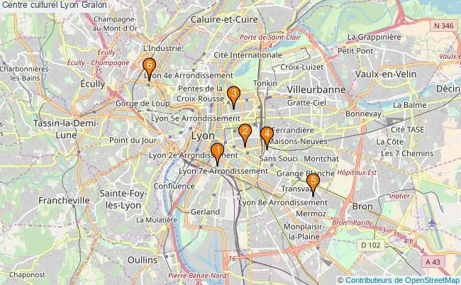 plan Centre culturel Lyon Associations centre culturel Lyon : 7 associations