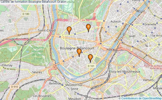 plan Centre de formation Boulogne-Billancourt Associations centre de formation Boulogne-Billancourt : 6 associations
