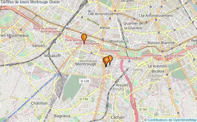 plan Centres de loisirs Montrouge Associations Centres de loisirs Montrouge : 4 associations