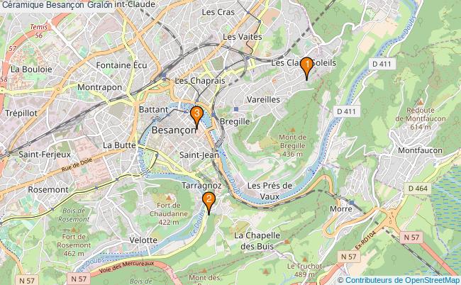 plan Céramique Besançon Associations céramique Besançon : 4 associations