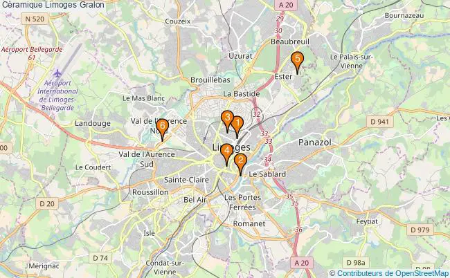 plan Céramique Limoges Associations céramique Limoges : 10 associations