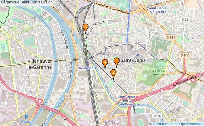 plan Céramique Saint-Denis Associations céramique Saint-Denis : 4 associations