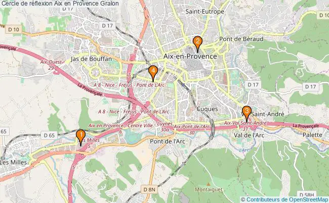 plan Cercle de réflexion Aix en Provence Associations cercle de réflexion Aix en Provence : 4 associations