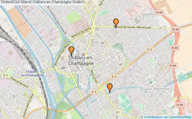 plan Châlons-sur-Marne Châlons-en-Champagne Associations Châlons-sur-Marne Châlons-en-Champagne : 3 associations