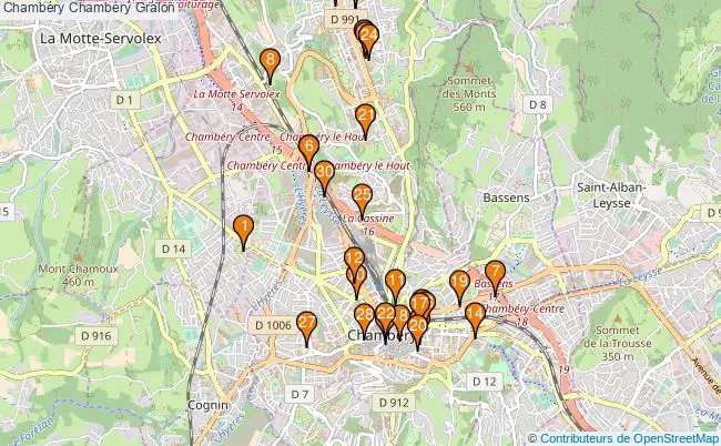 plan Chambéry Chambéry Associations Chambéry Chambéry : 118 associations