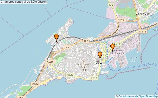 plan Chambres consulaires Sète Associations chambres consulaires Sète : 4 associations