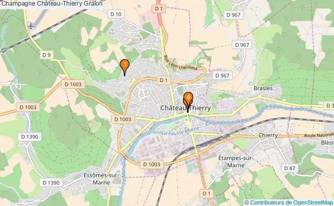 plan Champagne Château-Thierry Associations champagne Château-Thierry : 3 associations