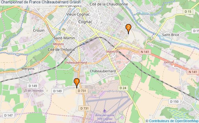 plan Championnat de France Châteaubernard Associations championnat de France Châteaubernard : 2 associations