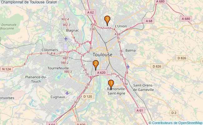plan Championnat de Toulouse Associations championnat de Toulouse : 4 associations