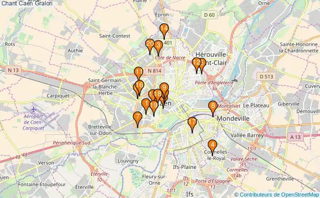 plan Chant Caen Associations chant Caen : 26 associations