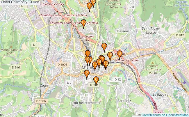 plan Chant Chambéry Associations chant Chambéry : 22 associations