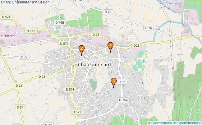plan Chant Châteaurenard Associations chant Châteaurenard : 4 associations