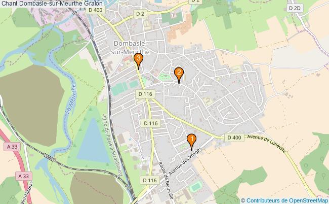 plan Chant Dombasle-sur-Meurthe Associations chant Dombasle-sur-Meurthe : 2 associations