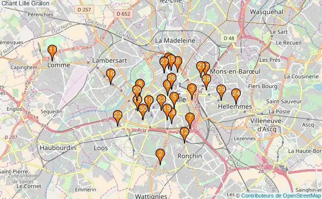 plan Chant Lille Associations chant Lille : 69 associations