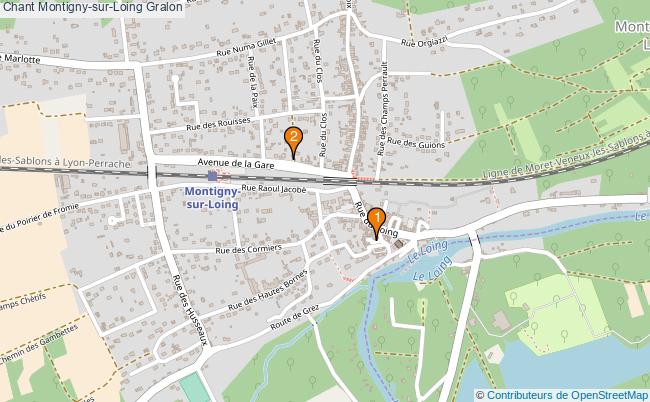 plan Chant Montigny-sur-Loing Associations chant Montigny-sur-Loing : 2 associations