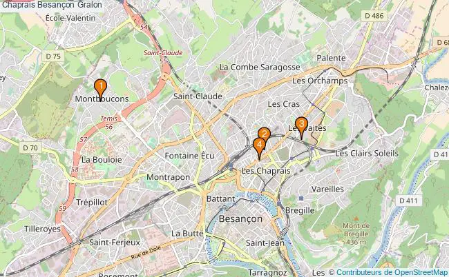 plan Chaprais Besançon Associations Chaprais Besançon : 5 associations