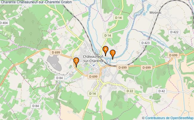 plan Charente Châteauneuf-sur-Charente Associations Charente Châteauneuf-sur-Charente : 6 associations