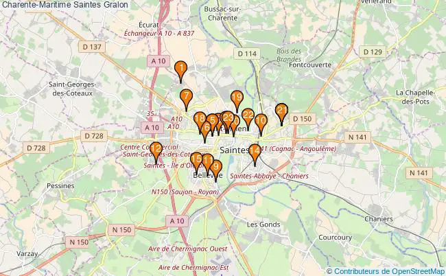 plan Charente-Maritime Saintes Associations Charente-Maritime Saintes : 25 associations
