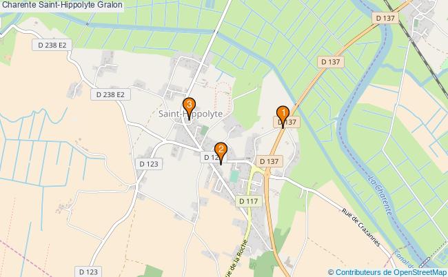 plan Charente Saint-Hippolyte Associations Charente Saint-Hippolyte : 3 associations